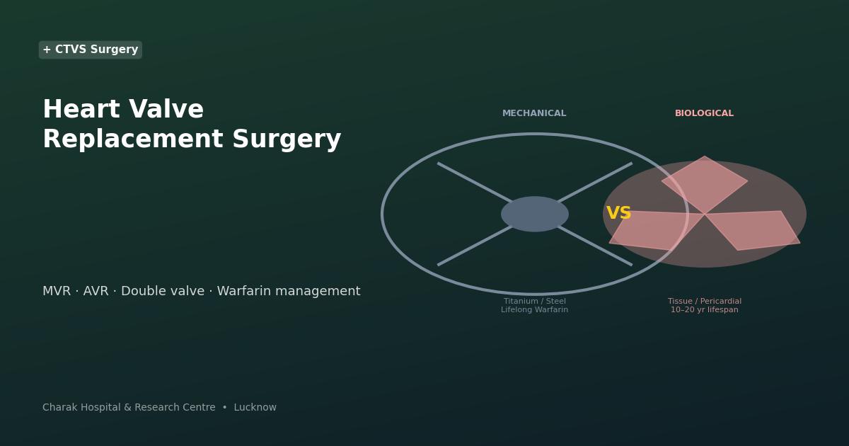 Mechanical vs biological heart valve comparison — Charak Hospital Lucknow