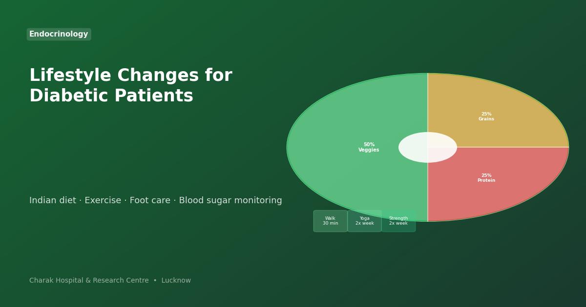 Diabetic patient healthy plate and lifestyle guide — Charak Hospital Lucknow